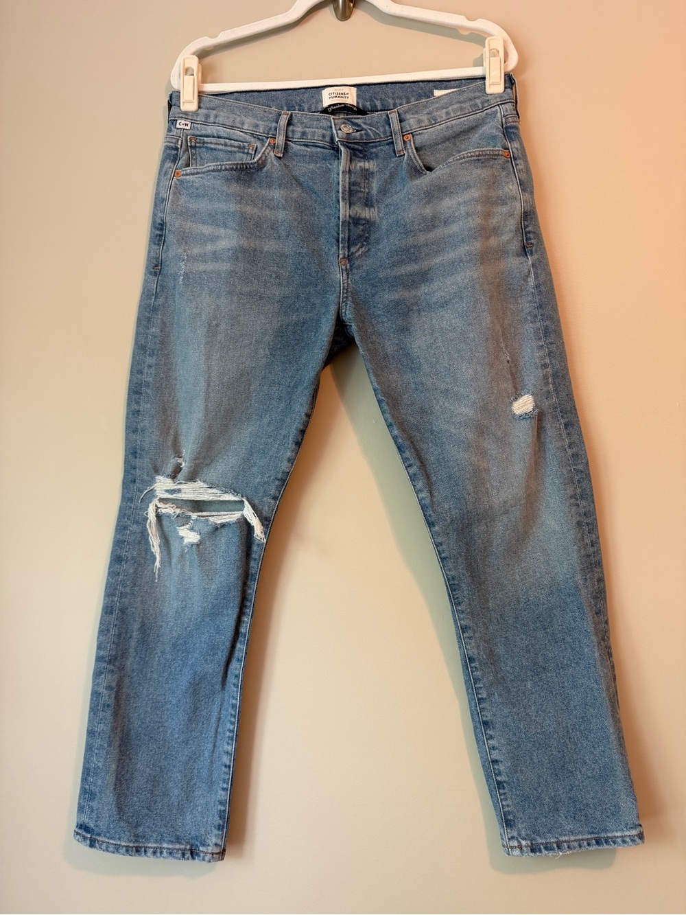 Citizens of Humanity Emerson Slim Straight Jeans Distressed Sz 30 VGUC